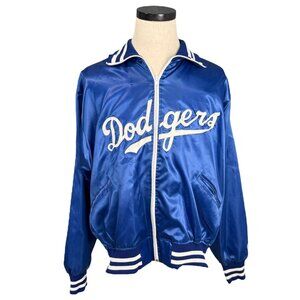 Vintage 80s MLB Dodgers Satin Jacket X-Large By Felco USA